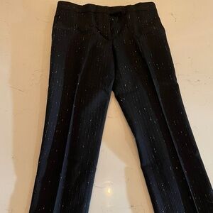 Paul Smith Women's Wool Black Pants with Color Flecks Size 42